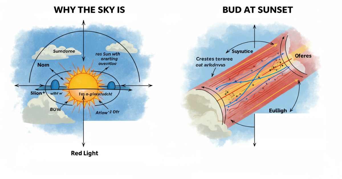 Sky is Blue at Noon but Red at Sunset